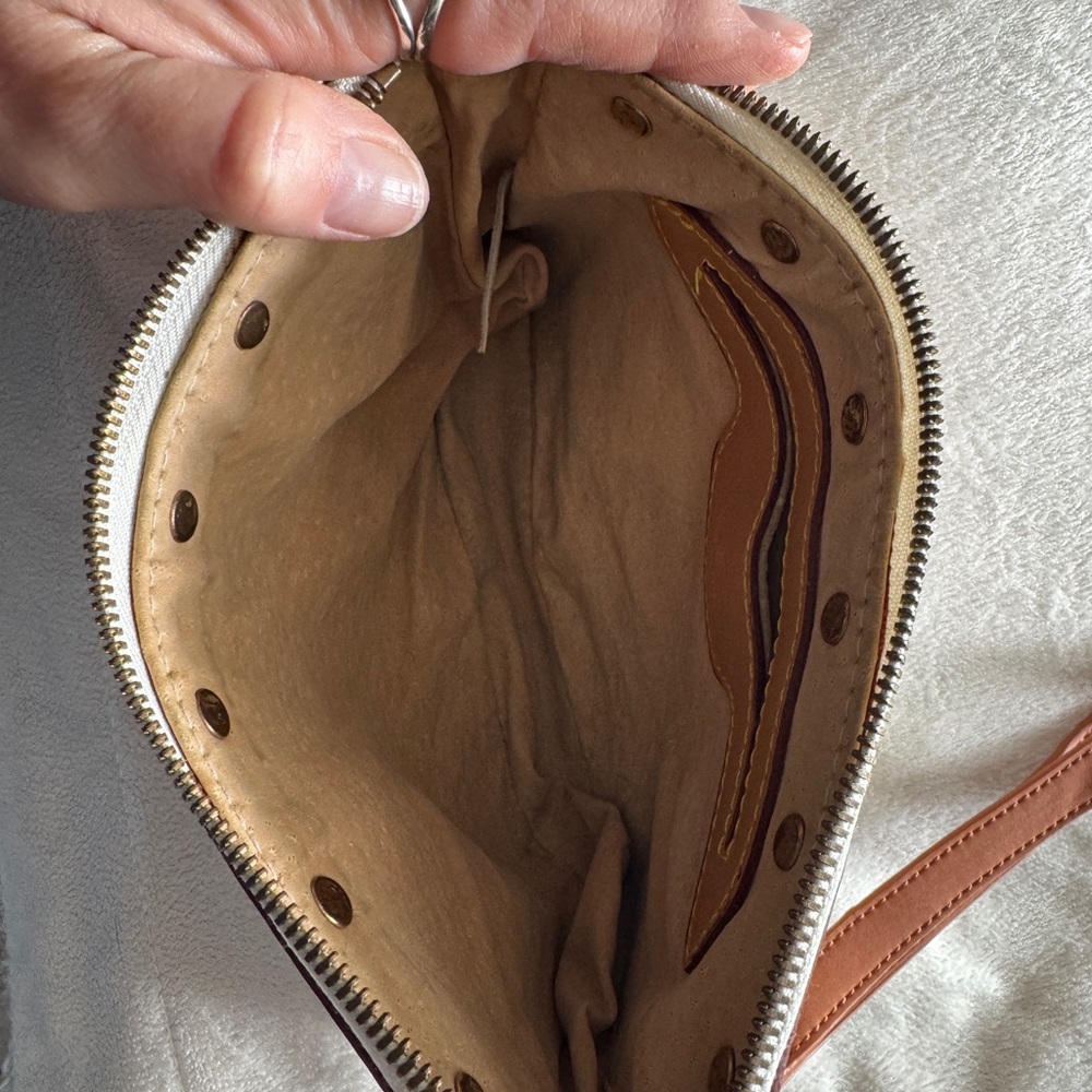 Louis Vuitton White Multicolor Monogram Wristlet with Tan Strap - Picture 5 of 7